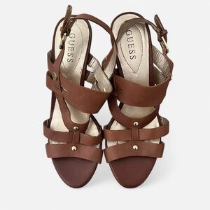 Guess Women’s Cork Wedge Heels – Size 8